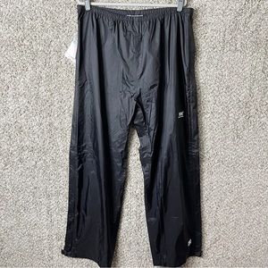 NWTHelly Hansen Pant Mens XXL Eastport Black Nylon Waterproof Side Zip Packable